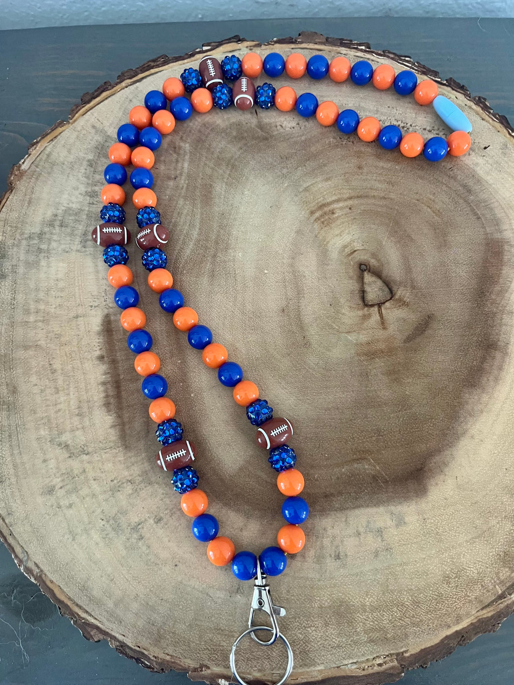 Orange & Blue lanyard